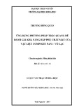 Luận văn Thạc sĩ Hoá học: Ứng dụng phương pháp trắc quang để đánh giá khả năng hấp phụ chất màu của vật liệu compozit PANi - vỏ lạc