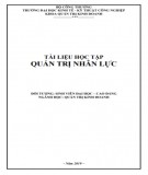 Tài liệu học tập Quản trị nhân lực: Phần 1