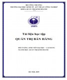 Tài liệu học tập Quản trị bán hàng: Phần 1