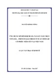 Luận văn Thạc sĩ Kinh tế: Ứng dụng mô hình định giá tài sản năm nhân tố Fama-French giải thích tỷ suất sinh lợi cổ phiếu niêm yết tại Việt Nam - Nguyễn Đình Cường
