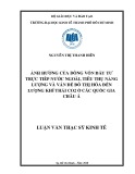Luận văn Thạc sĩ Kinh tế: Ảnh hưởng của dòng vốn đầu tư trực tiếp nước ngoài tiêu thụ năng lượng và vấn đề đô thị hóa đến lượng khí thải CO2 ở các quốc gia Châu Á trong giai đoạn 1992 – 2016