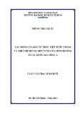 Luận văn Thạc sĩ Kinh tế: Tác động của đầu tư trực tiếp nước ngoài và thể chế đến sự bền vững của môi trường ở các quốc gia châu Á