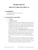 Bài thực hành Bảo mật hệ thống thông tin số 9: Oracle Label Security (2)