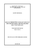 Luận án Tiến sĩ Khoa học giáo dục: Quản lý bồi dưỡng năng lực quản lý cho trưởng khoa trường đại học dựa vào năng lực