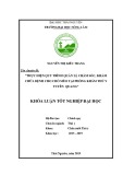 Khoá luận tốt nghiệp Đại học: Thực hiện quy trình quản lí, chăm sóc, khám chữa bệnh cho chó, mèo tại phòng khám Thú y Tuyên Quang