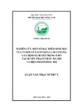 Luận văn Thạc sĩ Thú y: Nghiên cứu một số đặc điểm sinh học của vi khuẩn Pasteurella multocida gây bệnh Tụ huyết trùng ở bò tại huyện Thạch Thất - Hà Nội và Biện pháp phòng trị