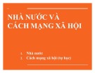 Bài giảng Nhà nước và cách mạng xã hội