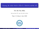 Bài giảng Toán Kinh tế: Chương 3 - TS. Hà Văn Hiếu