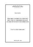 Luận văn Thạc sĩ Hoá học: Tổng hợp và nghiên cứu tính chất phức chất 3,4 - dihydroxyxinamat của một số nguyên tố đất hiếm nặng