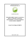 Luận văn Thạc sĩ Thú y: Tình hình nhiễm vi khuẩn Salmonella trên gà tại Huyện Tam Dương tỉnh Vĩnh Phúc và sử dụng chế phẩm NanoSan phòng, trị bệnh