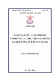 Luận án Tiến sĩ Y học: Đánh giá chức năng thị giác ở sinh viên các Học viện và trường Đại học công an khu vực Hà Nội