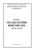 Giáo trình Vật liệu công nghệ kim loại - CĐ Giao thông Vận tải