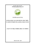 Luận văn Thạc sĩ Khoa học cây trồng: Đánh giá khả năng sinh trưởng, phát triển của một số tổ hợp ngô lai mới tại Thái Nguyên