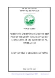 Luận văn Thạc sỹ Khoa học cây trồng: Nghiên cứu ảnh hưởng của một số biện pháp kỹ thuật đến năng suất và chất lượng giống lê VH6 tại huyện Sa Pa, tỉnh Lào Cai