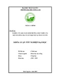 Khoá luận Tốt nghiệp Đại học: Nghiên cứu khả năng sinh trưởng, phát triển của một số giống hoa tulip nhập nội tại Thái Nguyên