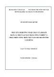 Luận văn Thạc sĩ Kinh tế: Nhân tố ảnh hưởng nợ quá hạn của khách hàng cá nhân tại Ngân hàng Nông nghiệp và Phát triển Nông thôn Việt Nam chi nhánh tỉnh Lâm Đồng