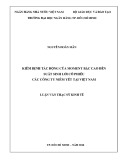 Luận văn Thạc sĩ Kinh tế: Kiểm định tác động của moment bậc cao đến suất sinh lời cổ phiếu các công ty niêm yết tại Việt Nam