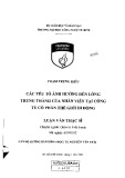 Luận văn Thạc sĩ Quản trị kinh doanh: Các yếu tố ảnh hưởng đến lòng trung thành của nhân viên tại Công ty cổ phần Thế giới di động