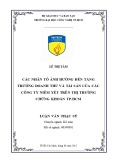 Luận văn Thạc sĩ Kế toán: Các nhân tố ảnh hưởng đến tăng trưởng doanh thu và tài sản của các công ty niêm yết trên thị trường chứng khoán TP.HCM