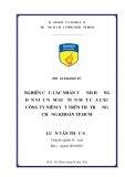 Luận văn Thạc sĩ Kế toán: Nghiên cứu các nhân tố ảnh hưởng đến việc nắm giữ tiền mặt của các công ty niêm yết trên thị trường chứng khoán TP.HCM