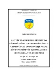 Luận văn Thạc sĩ Kế toán: Các yếu tố ảnh hưởng đến mức độ công bố thông tin trong báo cáo tài chính của các doanh nghiệp ngành Xây dựng niêm yết tại Sở giao dịch chứng khoán TP. Hồ Chí Minh