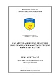 Luận văn Thạc sĩ Quản trị kinh doanh: Các yếu tố ảnh hưởng đến sự hài lòng của khách hàng về chất lượng khách sạn Kaiteki