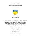 Luận văn Thạc sĩ Kế toán: Tác động của quản trị vốn luân chuyển đến khả năng sinh lợi của các doanh nghiệp ngành bất động sản trên thị trường chứng khoán Việt Nam