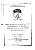 Luận văn Thạc sĩ Kế toán: Nâng cao hiệu quả sử dụng nguồn vốn thông qua công tác thiết lập và thẩm định dự án tại Công ty CP DV KHCN Sắc ký Hải Đăng