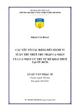 Luận văn Thạc sĩ Kế toán: Các yếu tố tác động đến hành vi tuân thủ thuế thu nhập cá nhân của cá nhân cư trú tự kê khai thuế tại TP. HCM