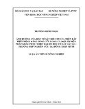 Luận án Tiến sĩ Nông nghiệp: Ảnh hưởng của độc tố sắt đối với lúa trên đất phèn đồng bằng sông Cửu Long và một số biện pháp khắc phục thiệt hại do độc tố sắt gây ra – trường hợp nghiên cứu tại Đồng Tháp Mười