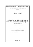 Luận án Tiến sĩ Nông nghiệp: Nghiên cứu vai trò của các yếu tố phiên mã NAC đáp ứng với điều kiện hạn ở cây họ đậu