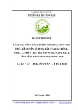 Luận văn Thạc sĩ Quản lý đất đai: Đánh giá công tác chuyển nhượng, tặng cho, thừa kế quyền sử dụng đất của các hộ gia đình, cá nhân trên địa bàn huyện Lập Thạch, tỉnh Vĩnh Phúc giai đoạn 2016 – 2018