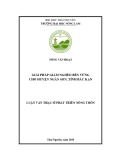 Luận văn Thạc sĩ Phát triển nông thôn: Giảm nghèo bền vững cho Ngân Sơn, tỉnh Bắc Kạn