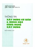 Thông tin Xây dựng cơ bản và khoa học công nghệ xây dựng – Số 4/2017