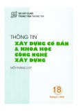 Thông tin Xây dựng cơ bản và khoa học công nghệ xây dựng – Số 18/2016