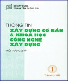 Thông tin Xây dựng cơ bản và khoa học công nghệ xây dựng – Số 1/2020