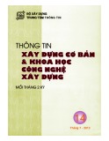 Thông tin Xây dựng cơ bản và khoa học công nghệ xây dựng – Số 14/2013