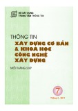 Thông tin Xây dựng cơ bản và khoa học công nghệ xây dựng – Số 7/2011