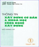 Thông tin Xây dựng cơ bản và khoa học công nghệ xây dựng – Số 1/2021