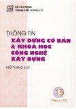 Thông tin Xây dựng cơ bản và khoa học công nghệ xây dựng – Số 15/2019