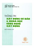 Thông tin Xây dựng cơ bản và khoa học công nghệ xây dựng – Số 6/2011