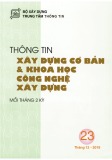 Thông tin Xây dựng cơ bản và khoa học công nghệ xây dựng – Số 23/2019