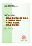 Thông tin Xây dựng cơ bản và khoa học công nghệ xây dựng – Số 22/2013