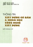 Thông tin Xây dựng cơ bản và khoa học công nghệ xây dựng – Số 16/2020