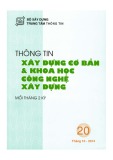 Thông tin Xây dựng cơ bản và khoa học công nghệ xây dựng – Số 20/2014