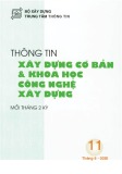 Thông tin Xây dựng cơ bản và khoa học công nghệ xây dựng – Số 11/2020