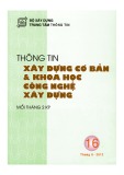 Thông tin Xây dựng cơ bản và khoa học công nghệ xây dựng – Số 16/2012