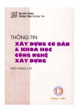 Thông tin Xây dựng cơ bản và khoa học công nghệ xây dựng – Số 13/2017