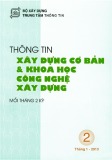 Thông tin Xây dựng cơ bản và khoa học công nghệ xây dựng – Số 2/2013