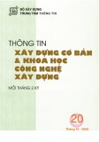 Thông tin Xây dựng cơ bản và khoa học công nghệ xây dựng – Số 20/2020